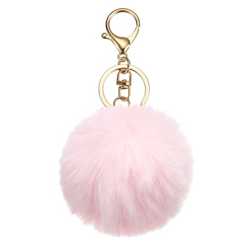 Pom keychain faux - pom,