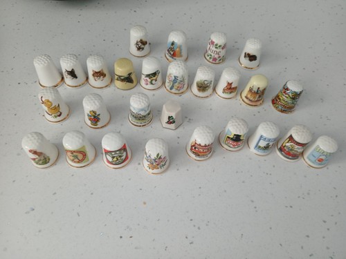 Bone china thimble job lot - bone,