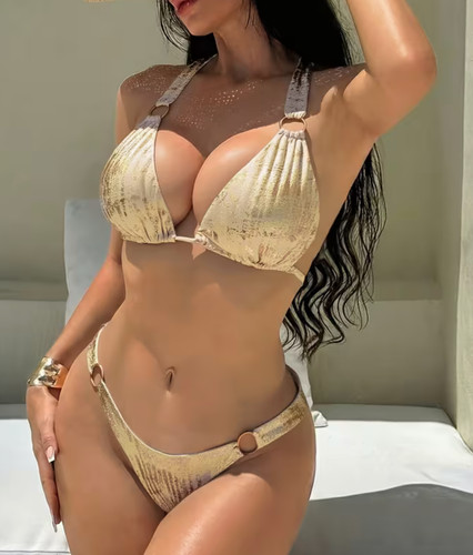 Bikini gold washed glitter - gold,
