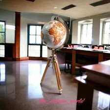 Floor world globe - world, wooden
