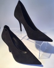 TOPSHOP Black Suede High Heel Shoes - Womens Size 38 5 - Worn Once