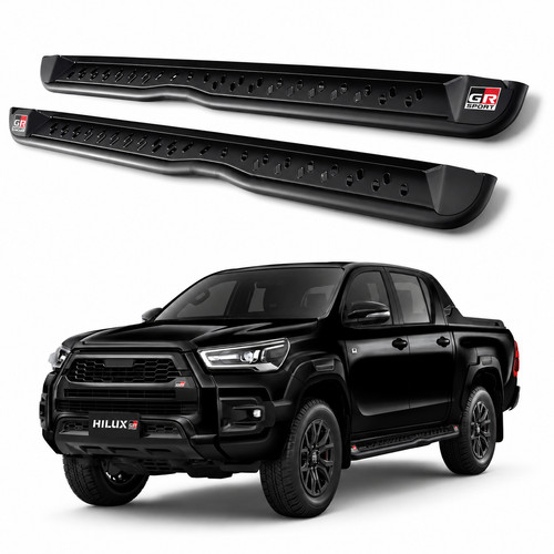 Black side steps style rail - gr,