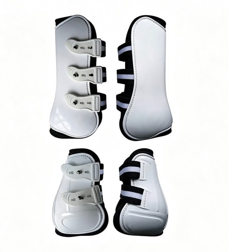 White horse tendon boots - horse,