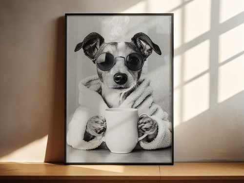 Jack russell terrier with - russell, mug