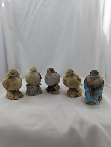 Ceramic bird ornaments - bird, x5