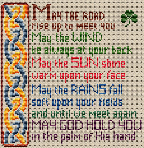 Irish blessing cross stitch - irish,