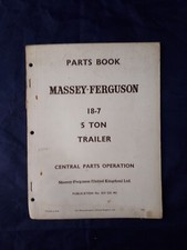 Massey Ferguson 18-7 5 Ton Trailer Parts Book
