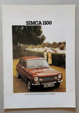 Simca 1100 Range Brochure 1977