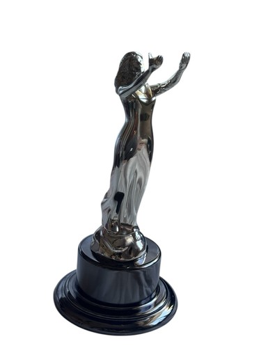 Art deco style chrome - chrome, lady