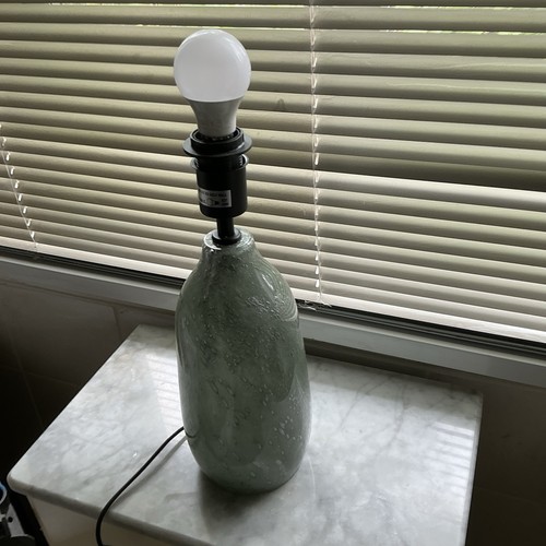Green glass table lamp - green,