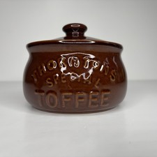 Vintage Retro Thorntons Special Toffee Ceramic Jar  Lidded Pot