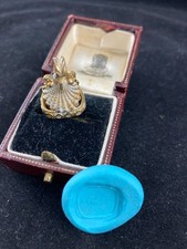 Antique Georgian/Victorian Pinchbeck Wax Seal 'Amelia' Shell Design