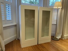 Howdens Chelford Matt White Clear Glass Dresser, Kitchen Door and Drawer