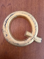 Posh Graffiti Decorative Vintage Gold Wooden Large Letter Q