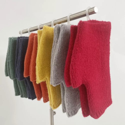 Warm knitted gloves - warm,