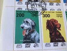 Red Setter Collie Irish Wolfhound German Shepherd cancelled Stamps Sheet 55276