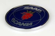 Saab 900 Saab Scania 50mm Rear Boot Trunk Blue Badge Emblem 6941272, 86-93