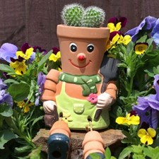 Terracotta Flower Pot Man
