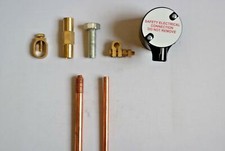  Copper Earth Rod Earthing Connection Box pit clamp driving stud coupler3/8 5/8 