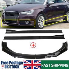 Front Bumper Lip Spoiler Body Kit + Side Skirts For Audi A1 A3 S3 A5 S4 A6 8P #F