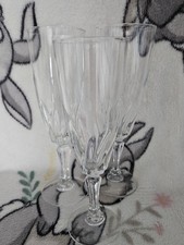 Flute Glasses Set of 3 Great Condition Crystal Style Glasses