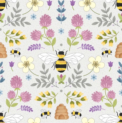 Queen bee floral 100 - queen,