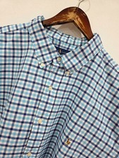 RALPH LAUREN Multi Blue Gingham Check Shirt 3XLT Tall 4XL XXXL XXXXL RRP £129