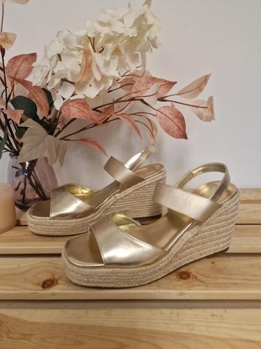 Lipsy metallic gold espadrille