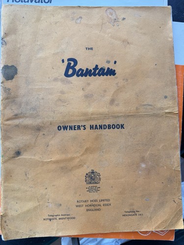 Howard bantam rotavator - bantam, manual
