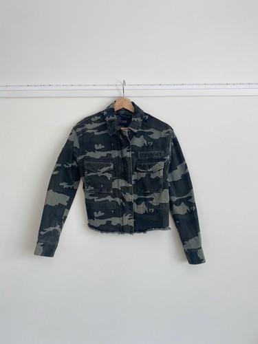 Cotton camo cropped denim - cotton,, cropped,