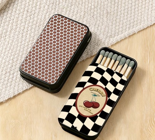 Cherry vintage match box - cherry, box/pill
