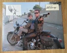Arnold Schwarzenegger / Edward Furlong  *SIGNED*  16x20 display  -  Terminator 2