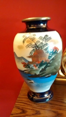 Japanese pottery vase - pottery, mount