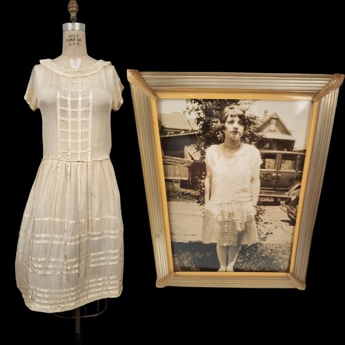Vtg 20s silk chiffon flapper - 20s,