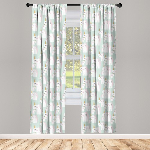 Unicorn curtains panel - panel, set