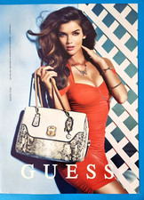 GUESS Magazine Print AD -  1 Page Pretty Model Women Fashion Bag Handbag