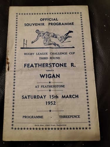 Vintage rugby league programme - rugby,
