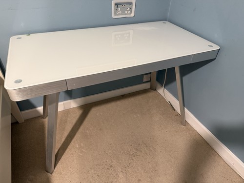 Glass top desk - top,