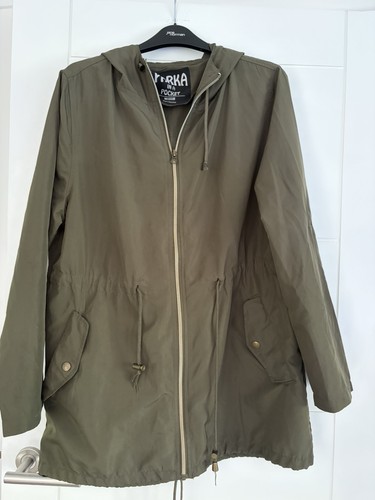 Parka pocket khaki hooded - a,