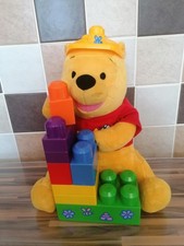 Vintage Disney Winnie the Pooh Mega Bloks Builder Plush Soft Toy