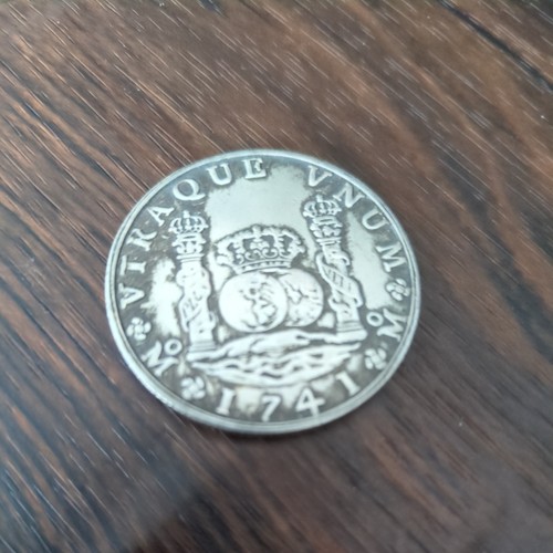Not silver 1741 8 reales - silver",