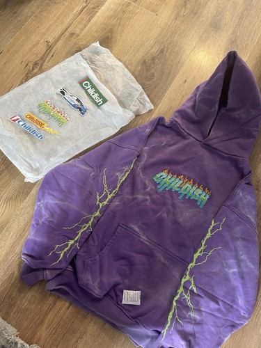 Childish hoodie purple tie dye - purple,