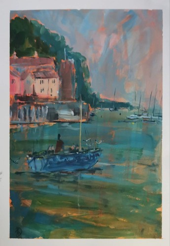 Original acrylic painting a3 - painting,