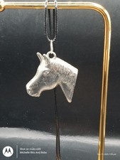 Silver Tone Horse Head Pendant