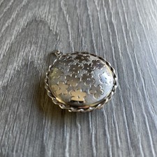 925 silver locket engraved - silver,