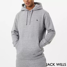 Jack Wills Men's Logo Hoodie in Navy, Grey & Black, New