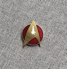 Star Trek Logo Captain Kirk Vintage Sci Fi Tv Series 1990 Pin Badge Brooch
