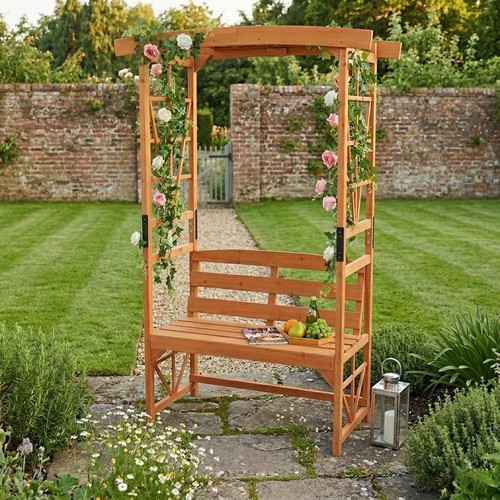 Garden arch bench wooden - arch,