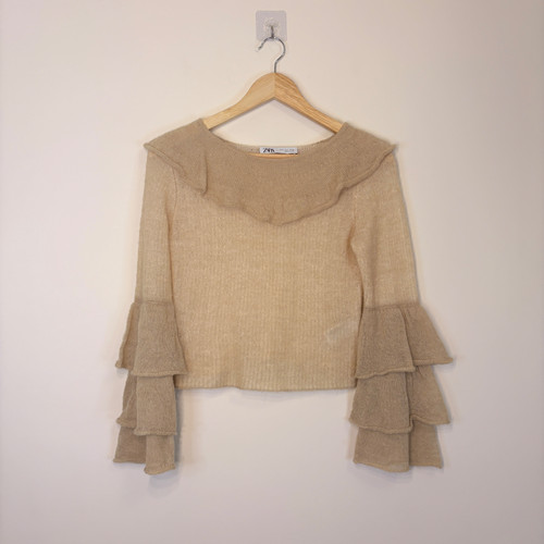 Zara jumper womens small beige - jumper,