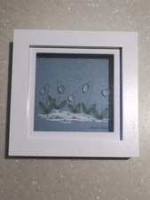 Sea Glass Snowdrops. Hand